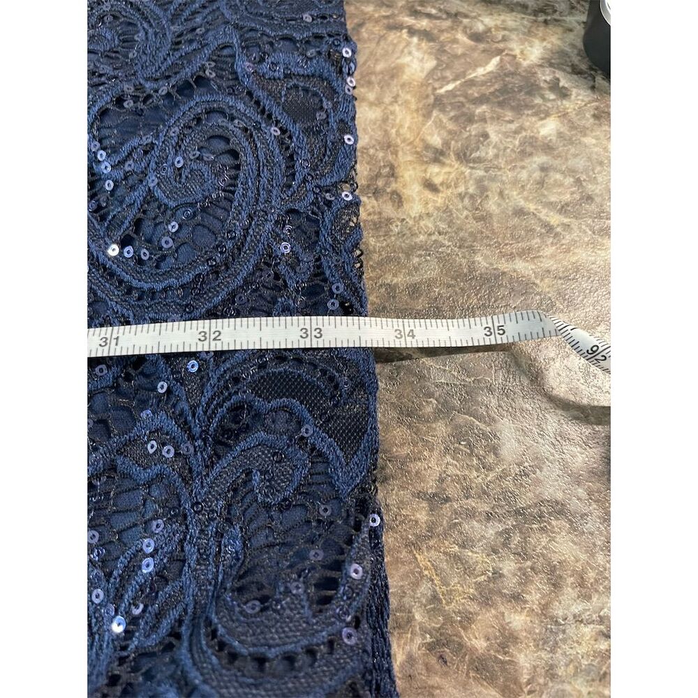 City Triangles Navy Blue Knee Length Dress Bedazzled Halter Size 13. Sku157 - Picture 8 of 16
